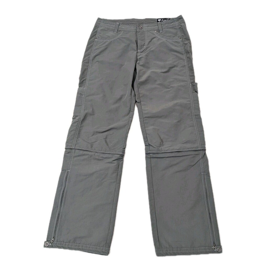 Kuhl Anika Convertible Hiking Pants Womens Regular 10 Olive Green Cargo